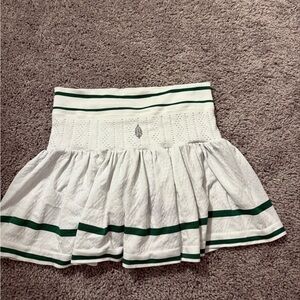 Free people White and Green skirt